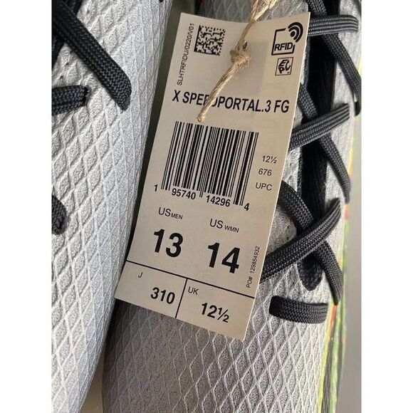 ADIDAS X SPEEDPORTAL.3 FG SOCCER CLEATS SHOES SILVER GW8454 Men’s Sz 13 - Picture 3 of 11